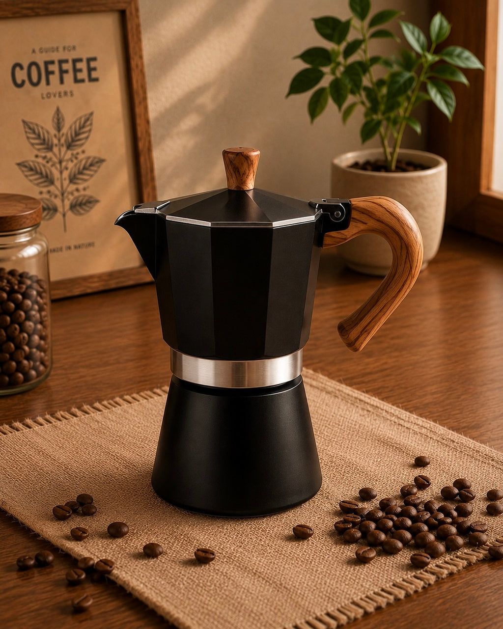Alüminyum Moka Pot | Ahşap Saplı