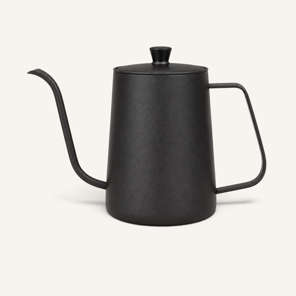 BrewCups mat siyah paslanmaz çelik kuğu boyunlu kahve demleme sürahisi, hassas döküm için ergonomik tasarımlı
